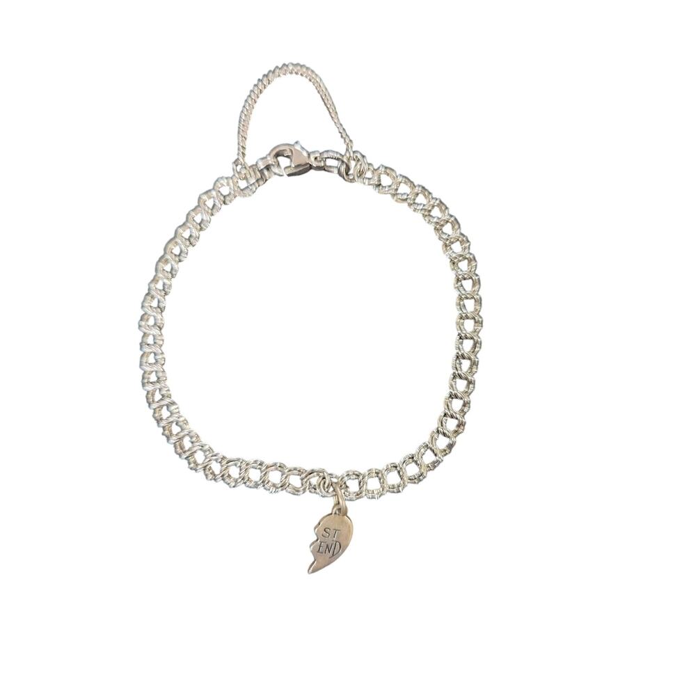 James Avery Double Curb Charm Bracelet Sterling